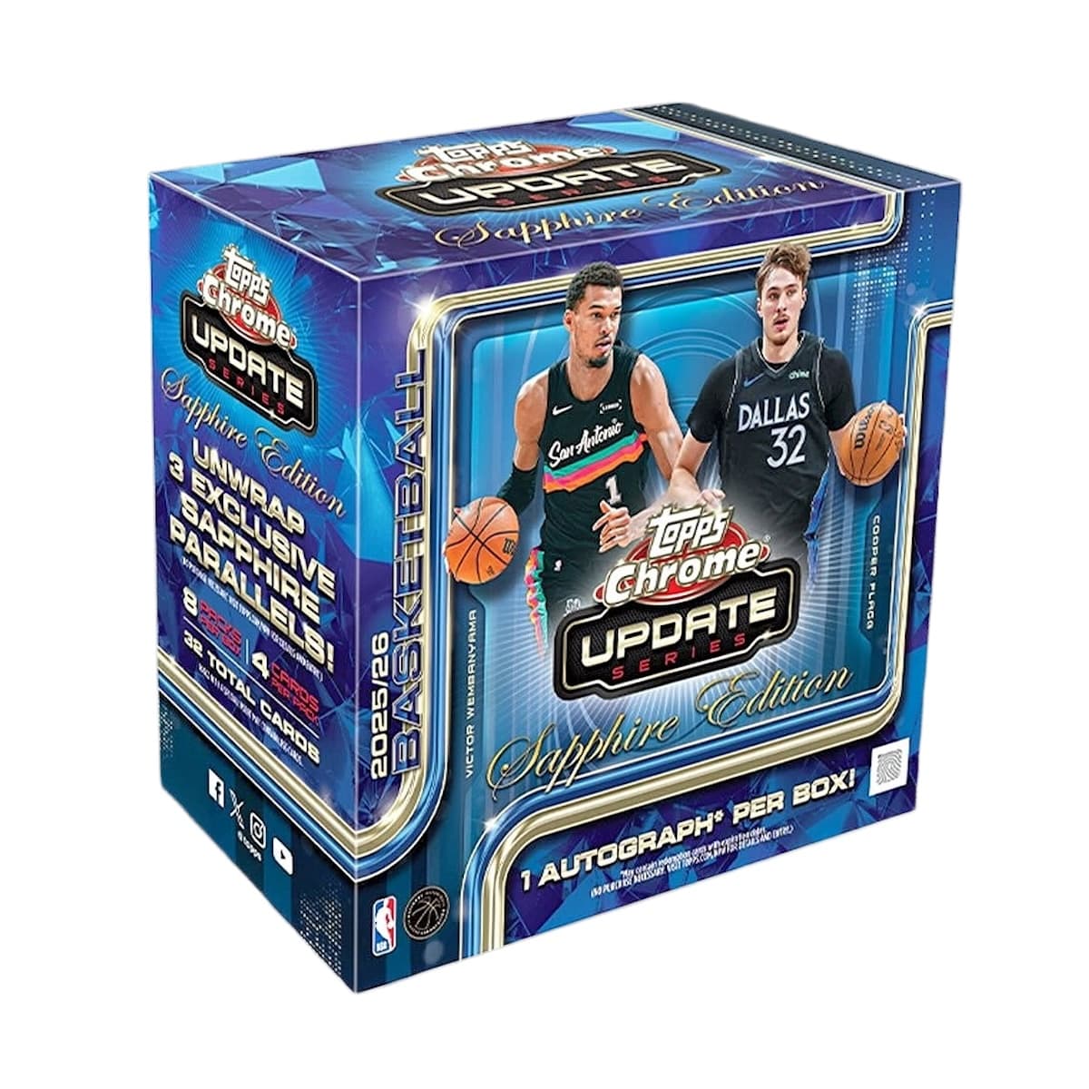 2025-26 Topps Chrome Update Sapphire Basketball Guide